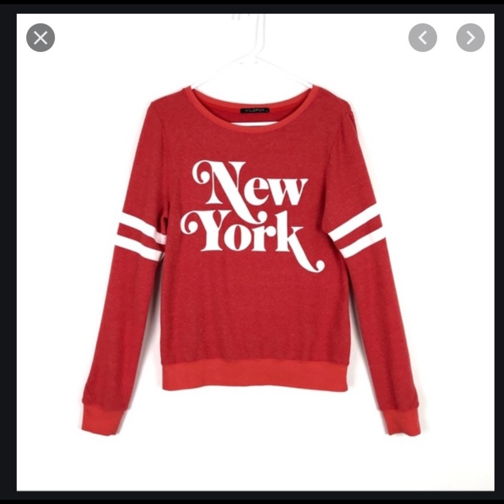 Wildfox New York sweatshirt red small